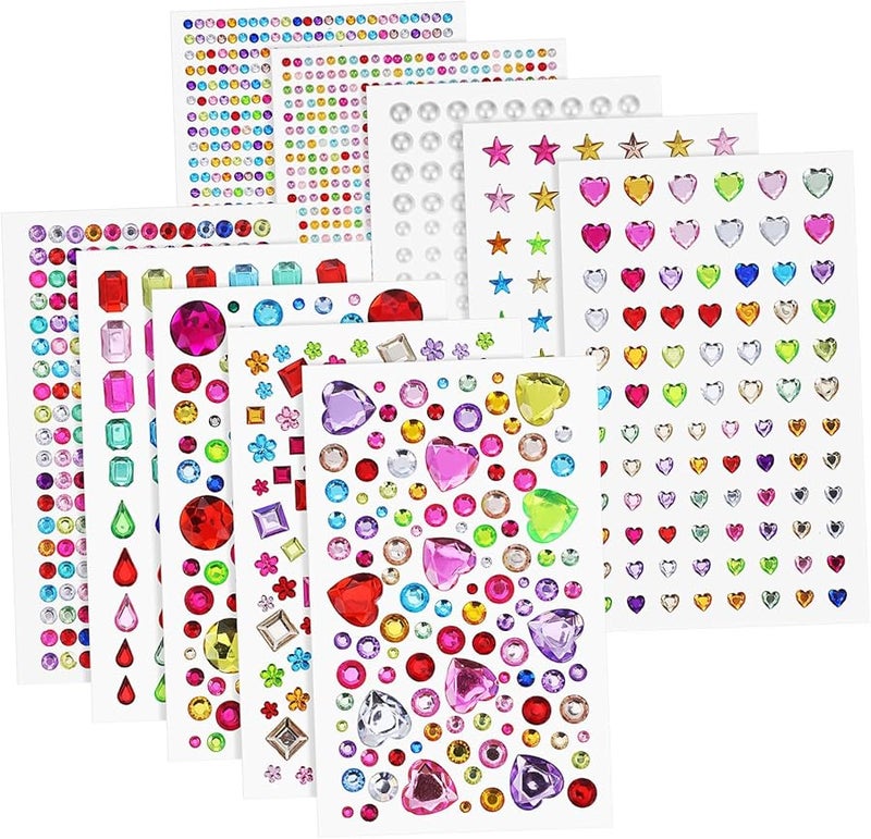 Self Adhesive Sparkle Gem Stickers Rhinestone Glitter Decals For Crafts Nail Art Phone Decoration - Image 1